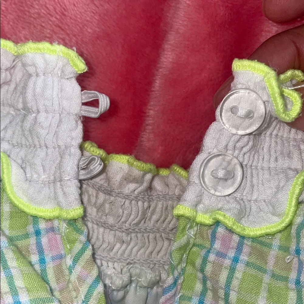 Plaid Ruffled Kids Romper